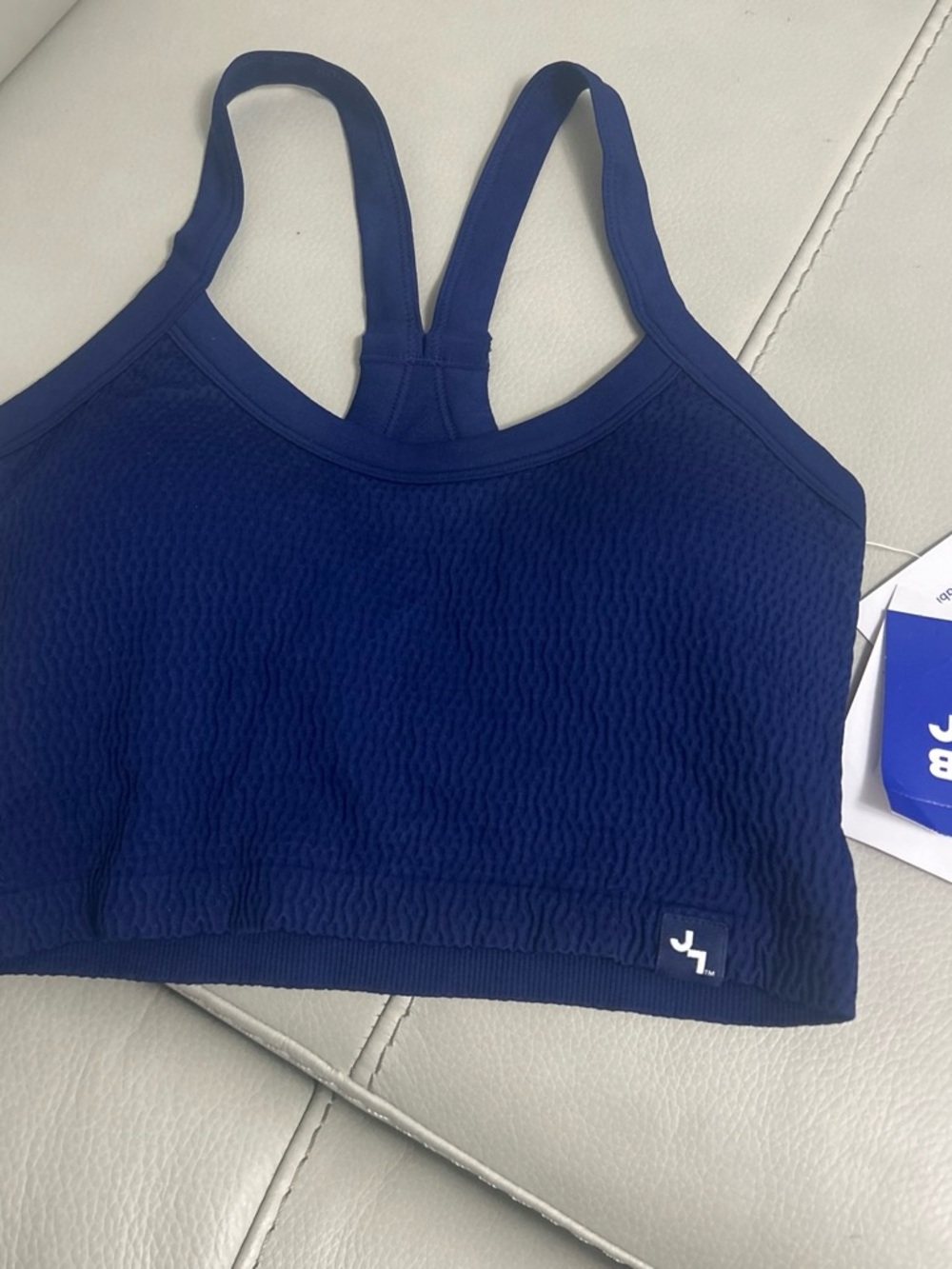 JoyLab Navy Textured Strappy Sports Bra